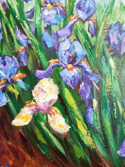 Tablou pictat - Flori de iris - imagine 2